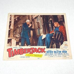 TIMBERJACK 1955 Lobby Card Movie Poster  Sterling Hayden Vera‎ Ralston Western